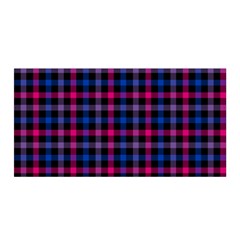 Bisexual Pride Checkered Plaid Satin Wrap by VernenInk