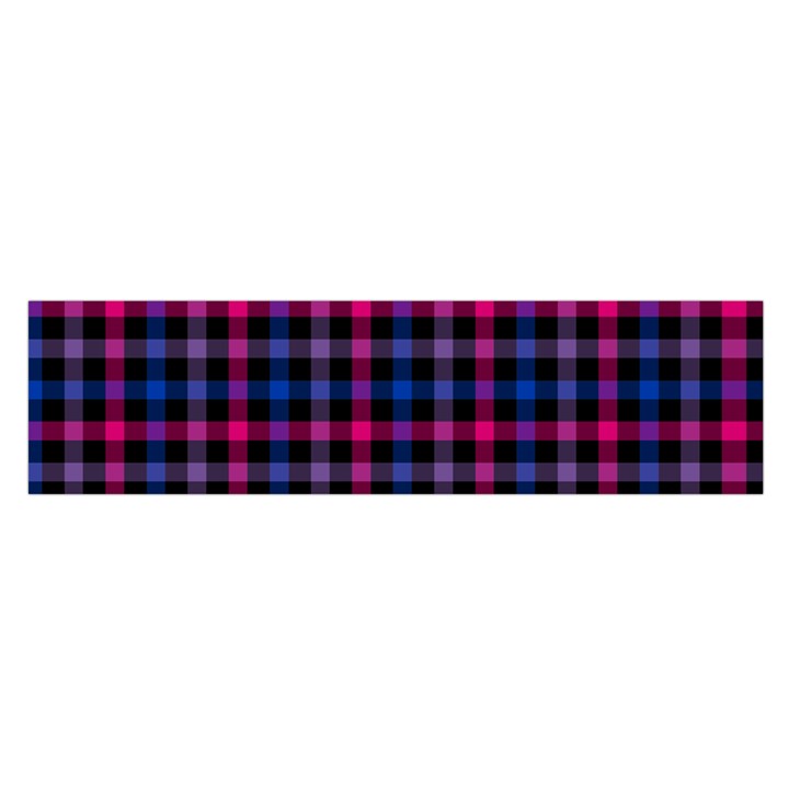 Bisexual Pride Checkered Plaid Satin Scarf (Oblong)