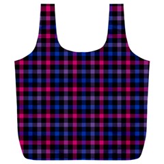 Bisexual Pride Checkered Plaid Full Print Recycle Bag (xxl)