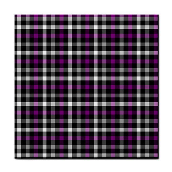 Asexual Pride Checkered Plaid Tile Coaster