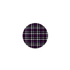 Asexual Pride Checkered Plaid 1  Mini Buttons by VernenInk