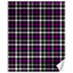 Asexual Pride Checkered Plaid Canvas 11  X 14  by VernenInk