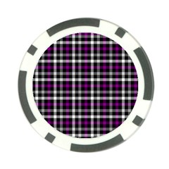 Asexual Pride Checkered Plaid Poker Chip Card Guard by VernenInk