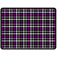 Asexual Pride Checkered Plaid Fleece Blanket (large)  by VernenInk