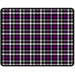 Asexual Pride Checkered Plaid Double Sided Fleece Blanket (Medium)  58.8 x47.4  Blanket Front