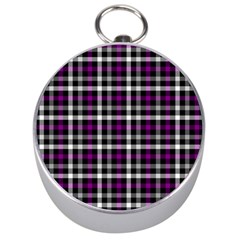 Asexual Pride Checkered Plaid Silver Compasses by VernenInk