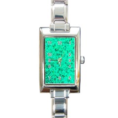 Aqua Marine Glittery Sequins Rectangle Italian Charm Watch by essentialimage