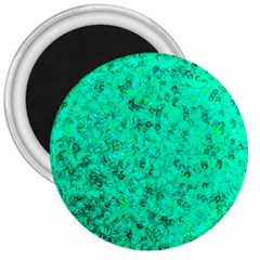 Aqua Marine Glittery Sequins 3  Magnets by essentialimage