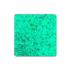 Aqua Marine Glittery Sequins Square Magnet by essentialimage