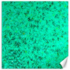 Aqua Marine Glittery Sequins Canvas 16  X 16  by essentialimage