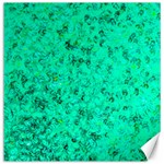 Aqua Marine Glittery Sequins Canvas 16  x 16  15.2 x15.41  Canvas - 1