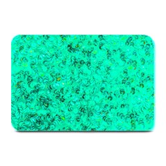 Aqua Marine Glittery Sequins Plate Mats by essentialimage