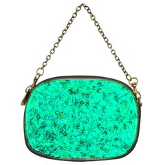 Aqua Marine Glittery Sequins Chain Purse (one Side) by essentialimage