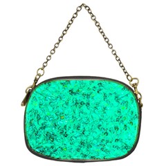 Aqua Marine Glittery Sequins Chain Purse (two Sides) by essentialimage