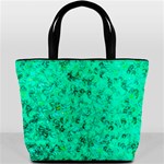 Aqua Marine Glittery Sequins Bucket Bag Front