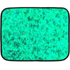 Aqua Marine Glittery Sequins Fleece Blanket (mini) by essentialimage