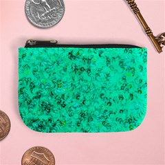 Aqua Marine Glittery Sequins Mini Coin Purse by essentialimage