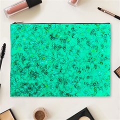 Aqua Marine Glittery Sequins Cosmetic Bag (xl) by essentialimage