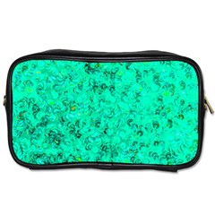 Aqua Marine Glittery Sequins Toiletries Bag (two Sides) by essentialimage