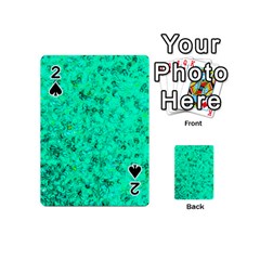 Aqua Marine Glittery Sequins Playing Cards 54 Designs (mini) by essentialimage