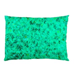 Aqua Marine Glittery Sequins Pillow Case (two Sides) by essentialimage