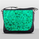 Aqua Marine Glittery Sequins Messenger Bag Front