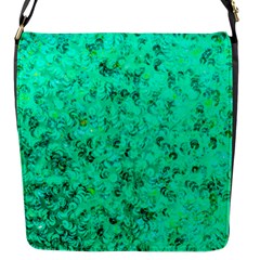 Aqua Marine Glittery Sequins Flap Closure Messenger Bag (s) by essentialimage