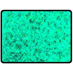 Aqua Marine Glittery Sequins Double Sided Fleece Blanket (large)  by essentialimage