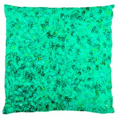 Aqua Marine Glittery Sequins Standard Flano Cushion Case (one Side) by essentialimage