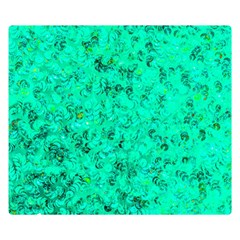 Aqua Marine Glittery Sequins Double Sided Flano Blanket (small)  by essentialimage