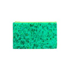 Aqua Marine Glittery Sequins Cosmetic Bag (xs) by essentialimage