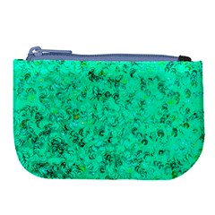 Aqua Marine Glittery Sequins Large Coin Purse by essentialimage