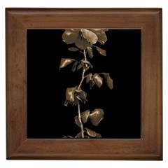 Dark Rose Poster Framed Tile by dflcprintsclothing