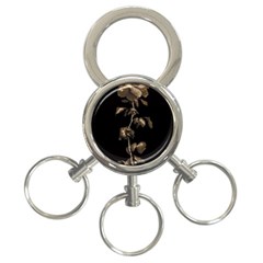 Dark Rose Poster 3-ring Key Chain by dflcprintsclothing