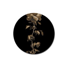 Dark Rose Poster Magnet 3  (round) by dflcprintsclothing