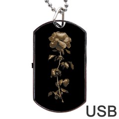 Dark Rose Poster Dog Tag Usb Flash (two Sides)