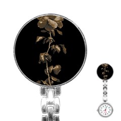 Dark Rose Poster Stainless Steel Nurses Watch by dflcprintsclothing