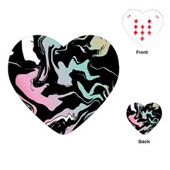 Painted Lines Playing Cards Single Design (heart) by designsbymallika