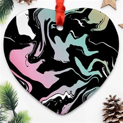 Painted Lines Heart Ornament (two Sides) by designsbymallika