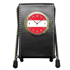 Flag Of Austria Pen Holder Desk Clock by FlagGallery