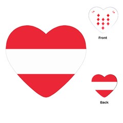 Flag Of Austria Playing Cards Single Design (heart) by FlagGallery