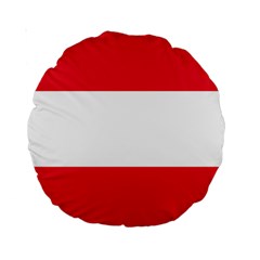 Flag Of Austria Standard 15  Premium Round Cushions by FlagGallery