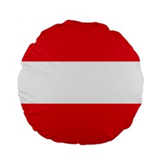 Flag Of Austria Standard 15  Premium Flano Round Cushions by FlagGallery