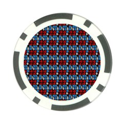 Red And Blue Poker Chip Card Guard by Sparkle