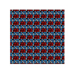 Red And Blue Small Satin Scarf (square) by Sparkle