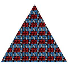 Red And Blue Wooden Puzzle Triangle by Sparkle