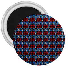 Red And Blue 3  Magnets by Sparkle