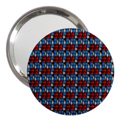 Red And Blue 3  Handbag Mirrors