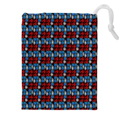 Red And Blue Drawstring Pouch (5xl) by Sparkle