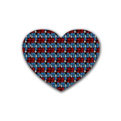 Red And Blue Heart Coaster (4 Pack)  by Sparkle